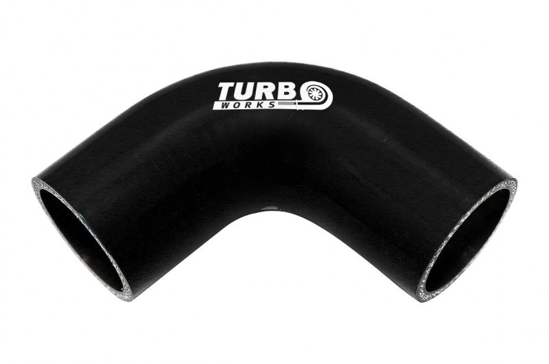 Силіконовий пайпінг TurboWorks 90 градусів 40 мм чорний