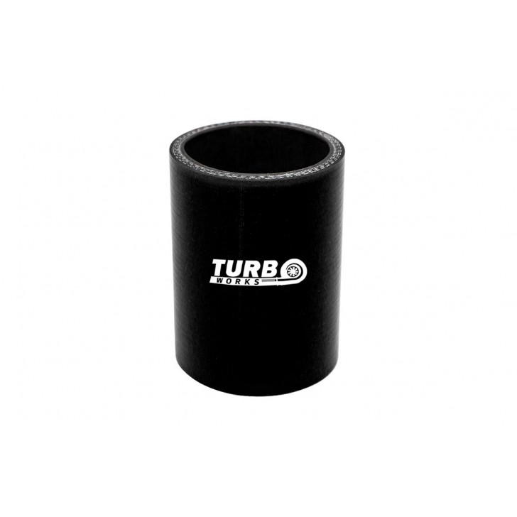 Силіконовий пайпінг TurboWorks прямий 38мм чорний