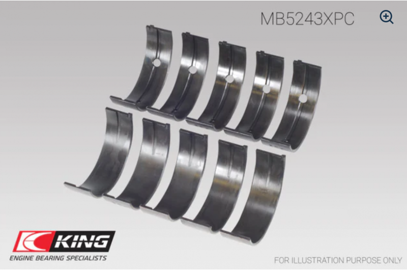 Вкладиші корінні King Nissan SR20DE/DET 2.0L MB5243XPC