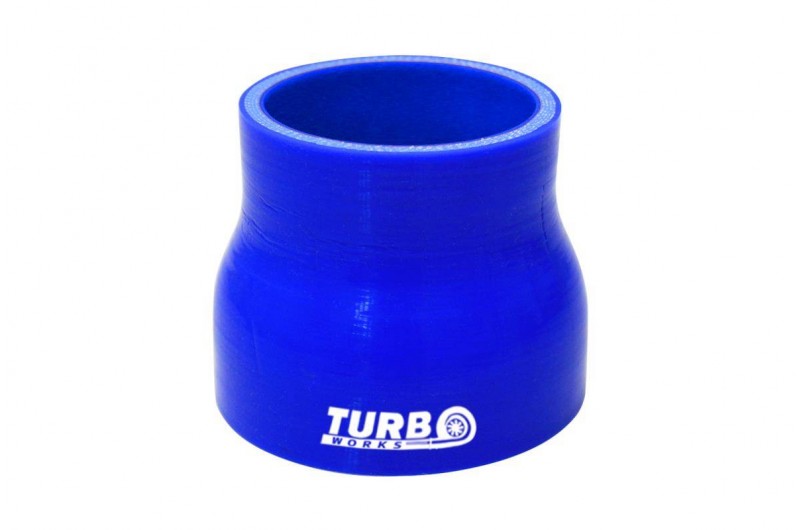 Силіконовий патрубок TurboWorks перехід прямий 63-70 мм синій
