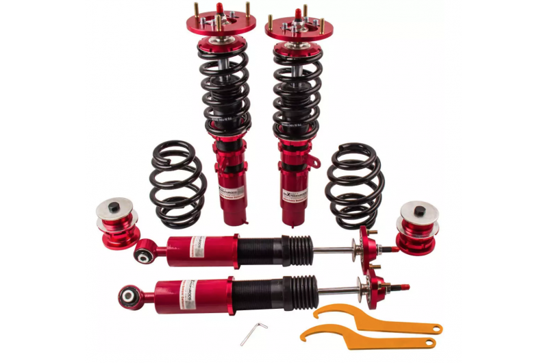 Койловери Maxpeedingrods BMW E46 з регулюванням жорсткості амортизатора RED