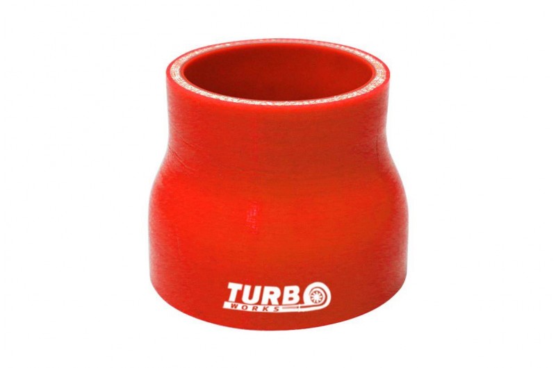 Силіконовий перехідник прямий TurboWorks Red 63-76mm