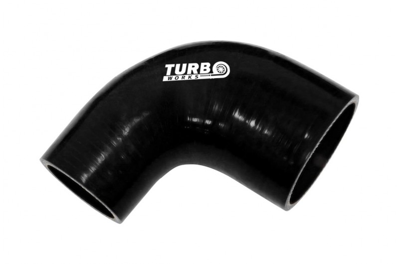 Силіконовий патрубок TurboWorks перехід 90гр 63-76mm Black