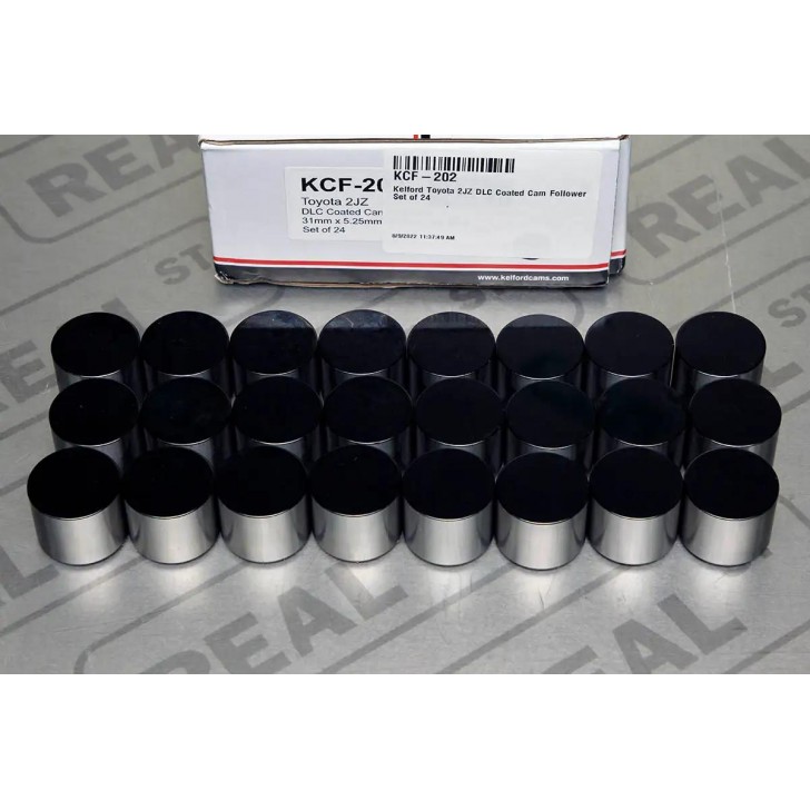 Товкачі Kelford DLC Coated Shimless Buckets Cam Follower 31mm 25mm Skirt Set of 24 Supra MK4 2JZ-GE 2JZ-GTE