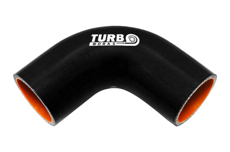Силіконовий пайпінг TurboWorks Pro 90 градусів 63мм чорний TW-3067